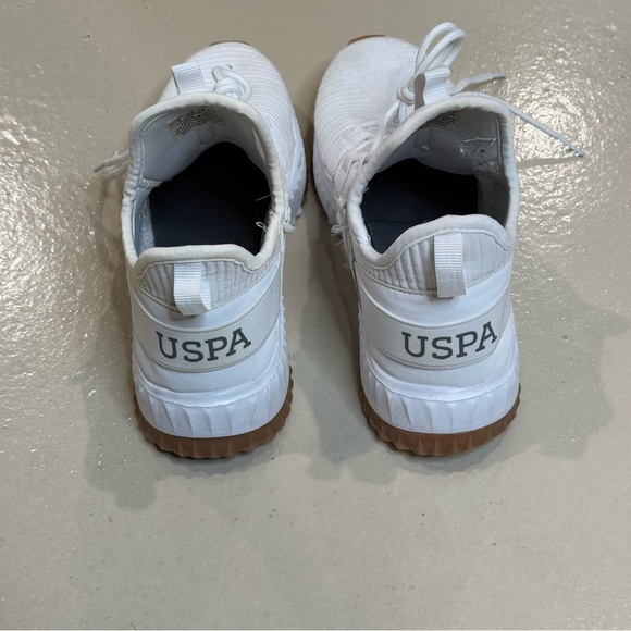 US POLO ASSN White Tennis Shoes Men’s Size 8 - Picture 8 of 12